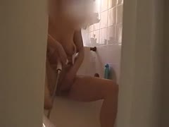 Home alone wife mastrubation wife masturbating in the shower